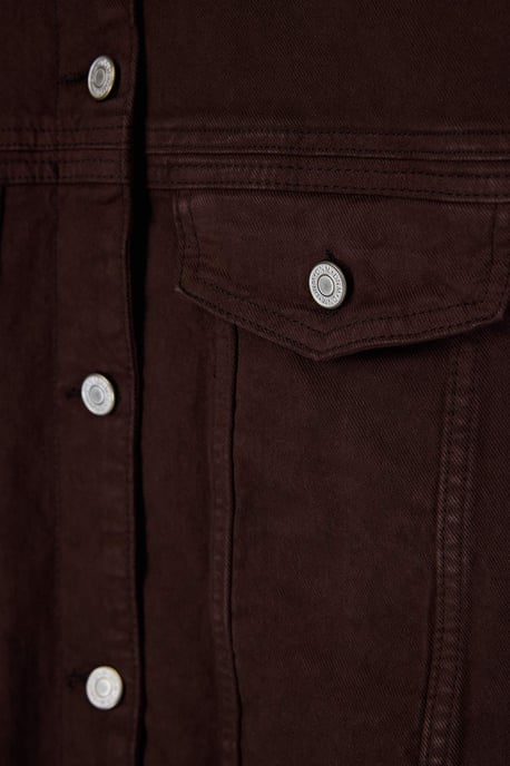 Trendyol Curve Dam Brun Enfärgad Lång Regular fit Plus size Kavajer - Image 5