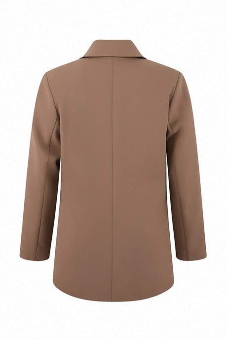 Trendyol Curve Dam Brun Enfärgad Lång Regular fit Plus size Kavajer - Image 5
