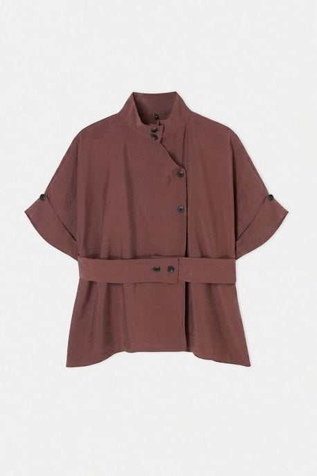 Trendyol Curve Dam Brun Enfärgad Kort Regular fit Plus size Kavajer - Image 3