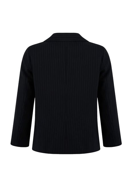 Trendyol Curve Dam Mörkblå Randig Lång Oversize Plus size Kavajer - Image 5