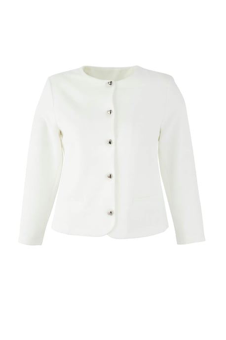 Trendyol Curve Dam Ecru Enfärgad Lång Regular fit Plus size Kavajer - Image 4