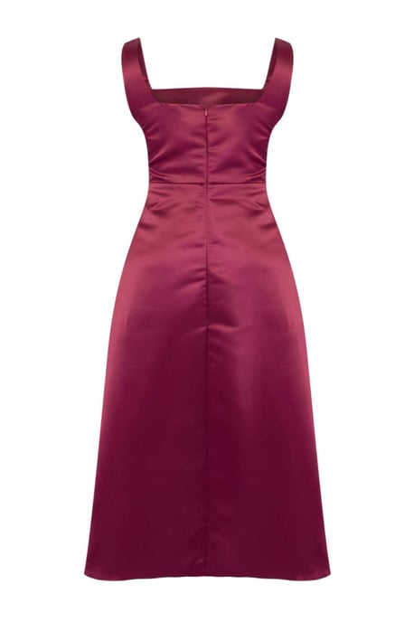 Trendyol Curve Dam Rosa Enfärgad Midi Ärmlös Elegant/Kväll Bodycon Plus size Klänning - Image 5
