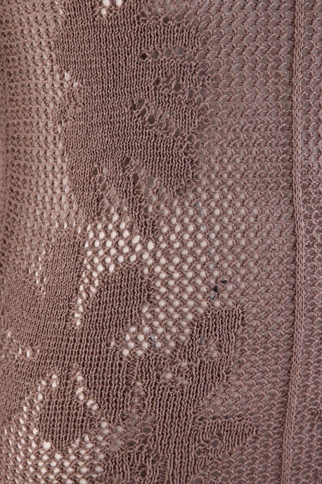 Trendyol Curve Dam Beige Blommig Midi Ärmlös Bodycon Plus size Klänning - Image 4