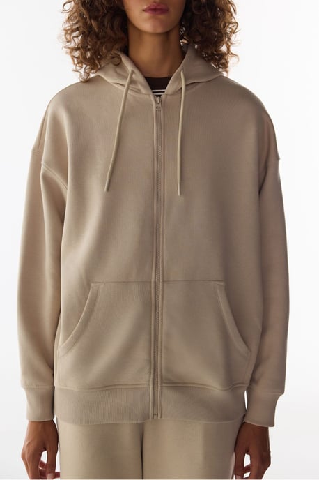 Brushed Zip Hooded Sweatshirt - Image 3