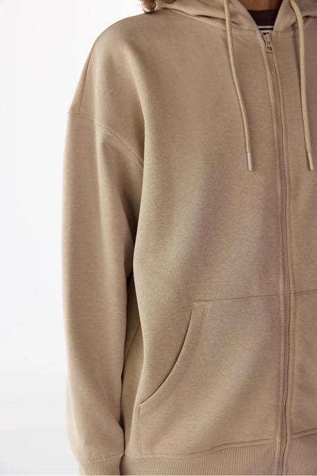 Brushed Zip Hooded Sweatshirt - Image 4