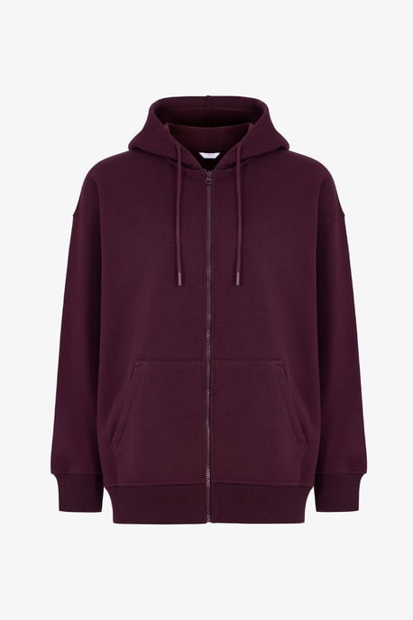 Brushed Zip Hooded Sweatshirt - Image 6