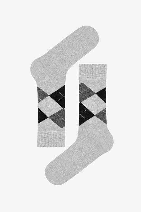 Men's Diamond Cotton Pair Crew Socks - Image 2