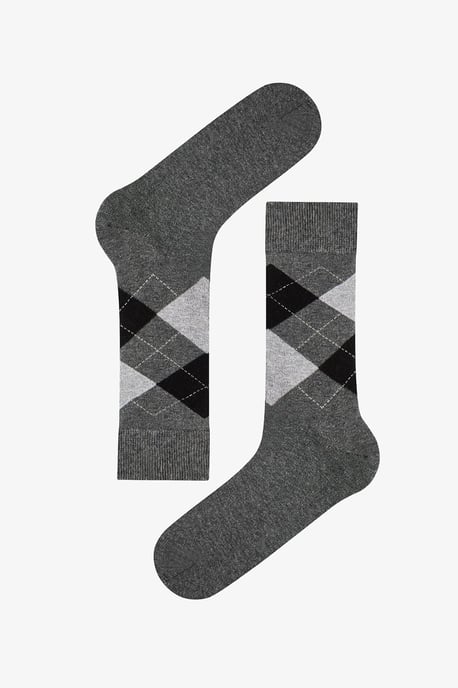 Men's Diamond Cotton Pair Crew Socks - Image 3