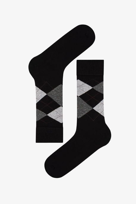 Men's Diamond Cotton Pair Crew Socks - Image 4