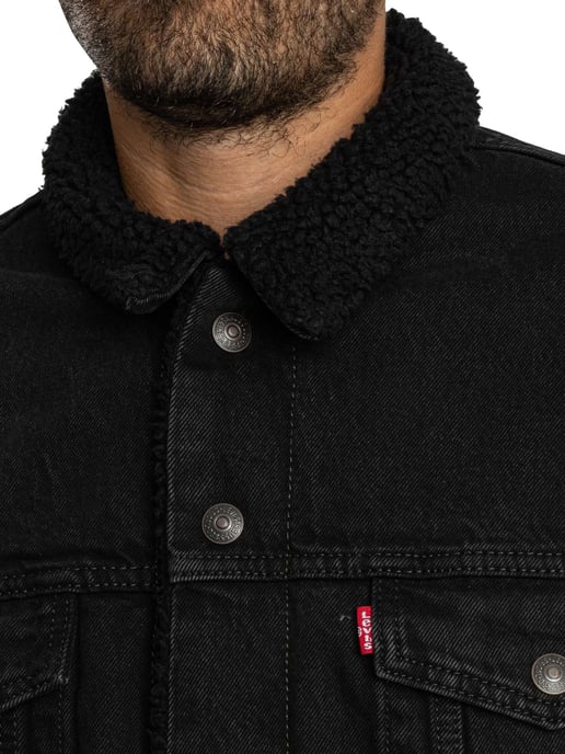Levi's Relaxte Sherpa-Jas, Zwart - Image 4