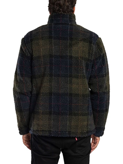 Barbour Fleecejack Met Schotse Ruit, Bruin - Image 3