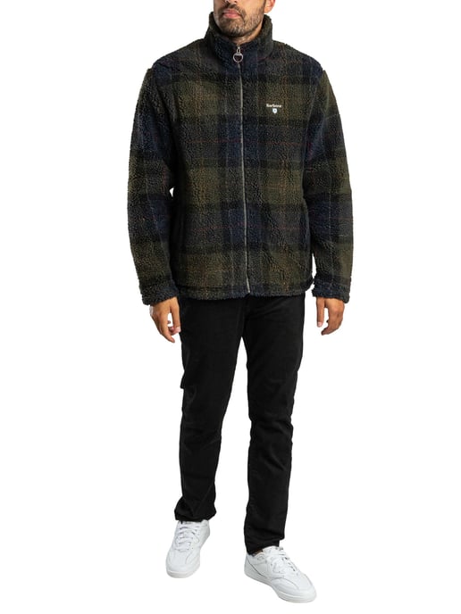Barbour Fleecejack Met Schotse Ruit, Bruin - Image 6