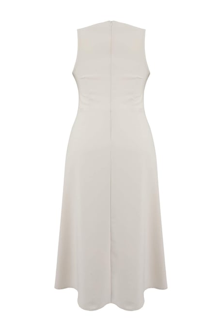 Trendyol Curve Dam Vit Enfärgad Midi Ärmlös Elegant/Kväll A-linje Plus size Klänning - Image 4