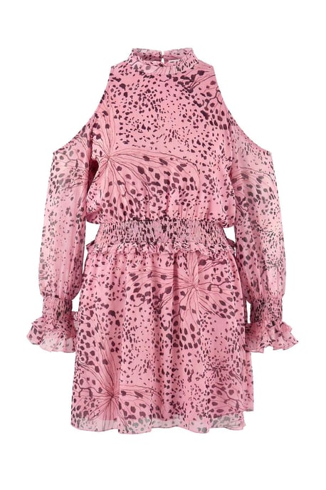 Trendyol Curve Dam Rosa Djurmönster Midi Lång Kväll / Vardag A-linje Plus size Klänning - Image 4