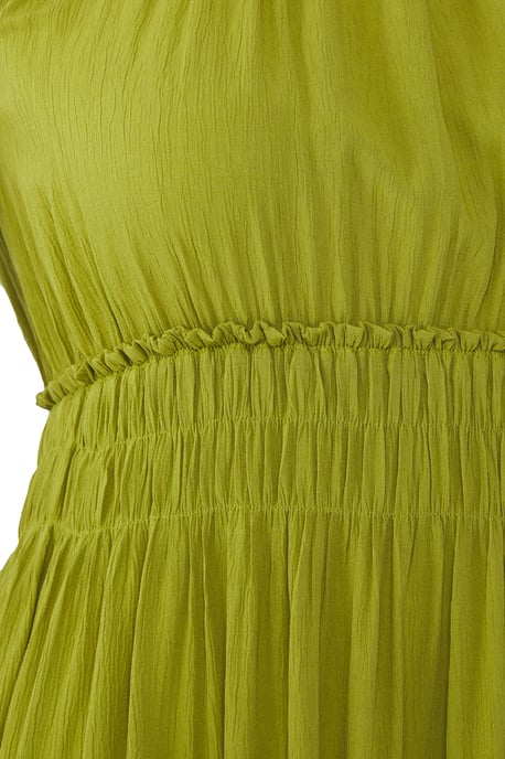 Trendyol Curve Dam Khaki Enfärgad Midi Ärmlös Casual A-linje Plus size Klänning - Image 5