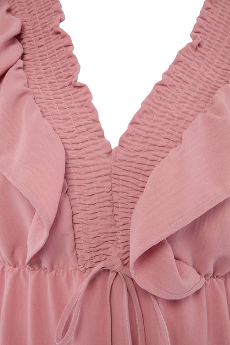 Trendyol Curve Dam Rosa Enfärgad Midi Ärmlös Casual A-linje Plus size Klänning - Image 3