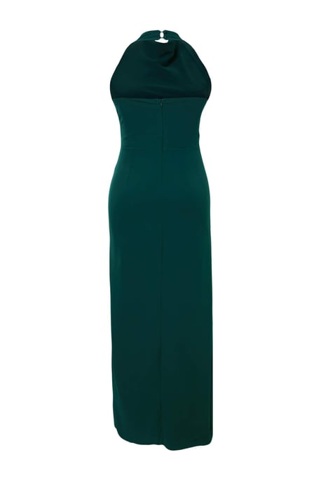 Trendyol Curve Dam Grön Enfärgad Midi Ärmlös Bodycon Plus size Klänning - Image 5