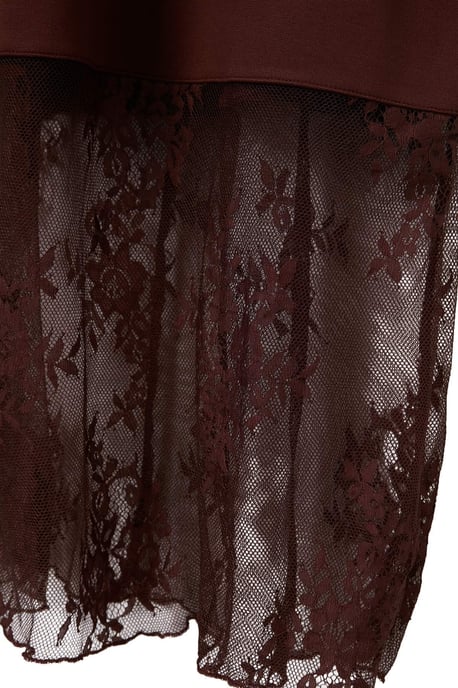 Trendyol Curve Dam Brun Enfärgad Midi Kort Rak Plus size Klänning - Image 4