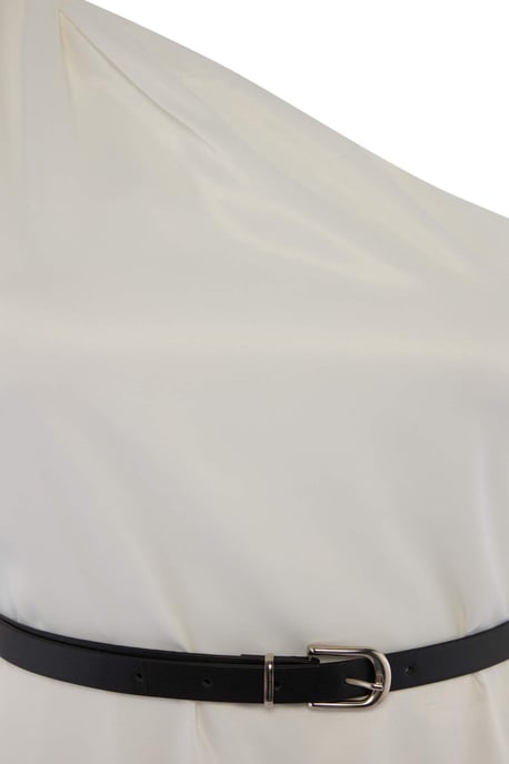 Trendyol Curve Dam Vit Enfärgad Midi Ärmlös Fest A-linje Plus size Klänning - Image 5