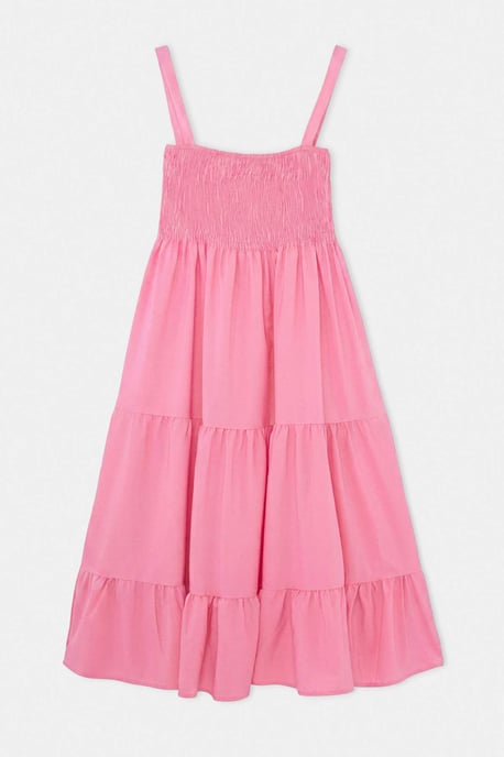Trendyol Curve Dam Rosa Enfärgad Midi Ärmlös Kväll / Vardag Skater Plus size Klänning - Image 4
