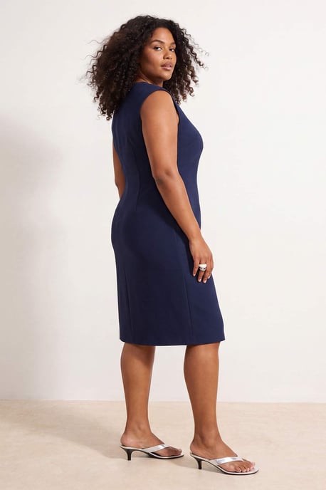 Trendyol Curve Dam Grön Enfärgad Midi Ärmlös Bodycon Plus size Klänning - Image 2