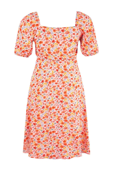 Trendyol Curve Dam Rosa Prickig Midi Kort Casual A-linje Plus size Klänning - Image 2
