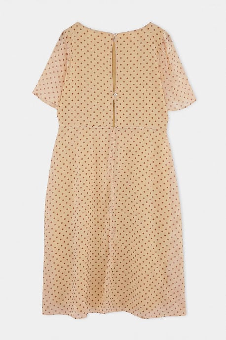 Trendyol Curve Dam Ecru Djurmönster Midi Kort Casual A-linje Plus size Klänning - Image 5