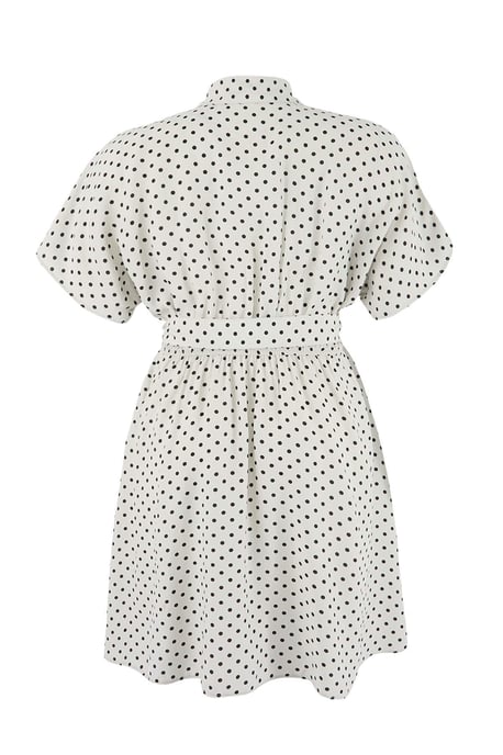 Trendyol Curve Dam Ecru Prickig Midi Kort Casual Skater Plus size Klänning - Image 5