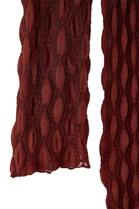 Trendyol Curve Dam Vinröd Strukturerad Midi Lång Bodycon Plus size Klänning - Image 2