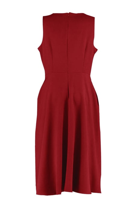 Trendyol Curve Dam Vinröd Enfärgad Midi Ärmlös Kväll / Vardag A-linje Plus size Klänning - Image 5