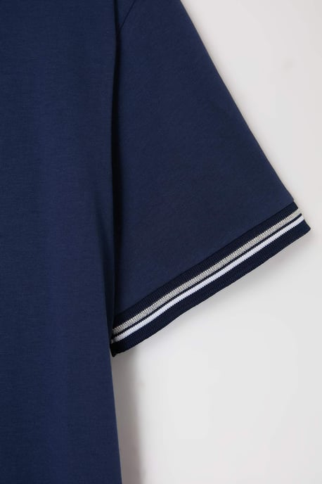 Trendyol Curve Dam Mörkblå Enfärgad Midi Kort Casual Rak Plus size Klänning - Image 4