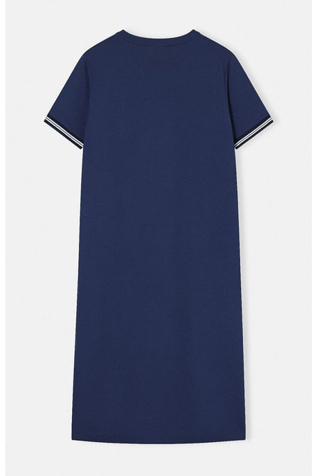 Trendyol Curve Dam Mörkblå Enfärgad Midi Kort Casual Rak Plus size Klänning - Image 5