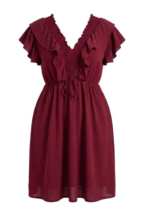 Trendyol Curve Dam Vinröd Enfärgad Midi Ärmlös Casual A-linje Plus size Klänning - Image 5