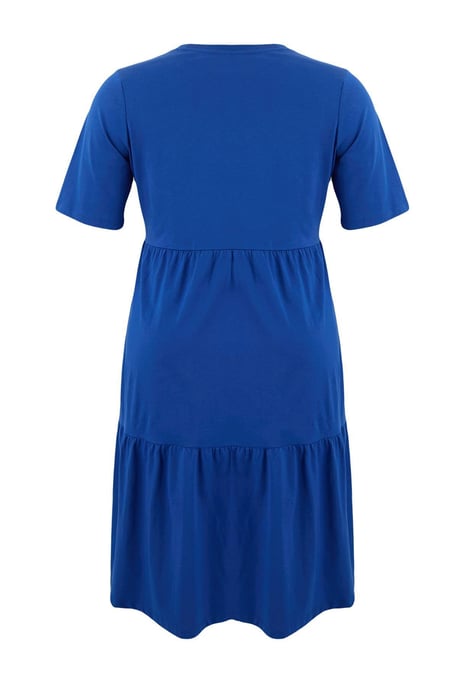 Trendyol Curve Dam Mörkblå Enfärgad Midi Kort Casual A-linje Plus size Klänning - Image 4