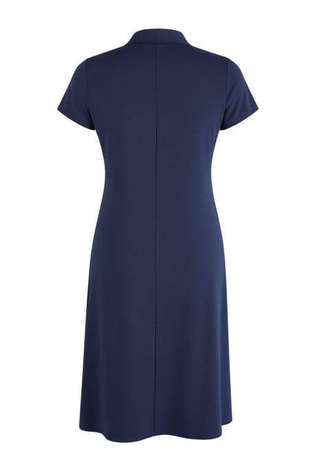 Trendyol Curve Dam Mörkblå Enfärgad Midi Kort Casual A-linje Plus size Klänning - Image 3