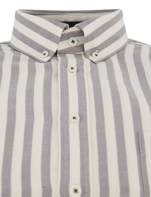 Overhemd Giordano wit grijs gestreept - Image 3