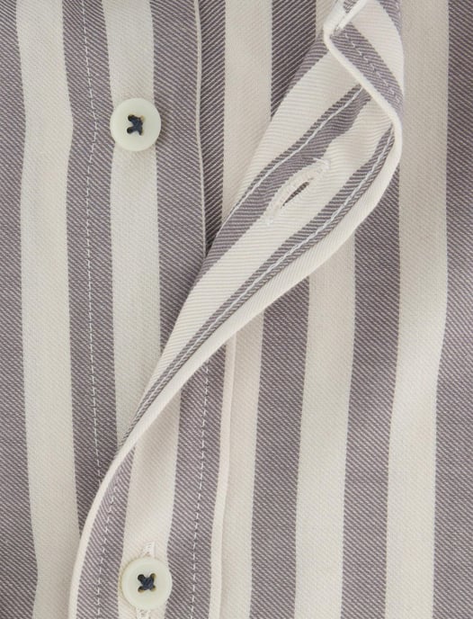 Overhemd Giordano wit grijs gestreept - Image 4