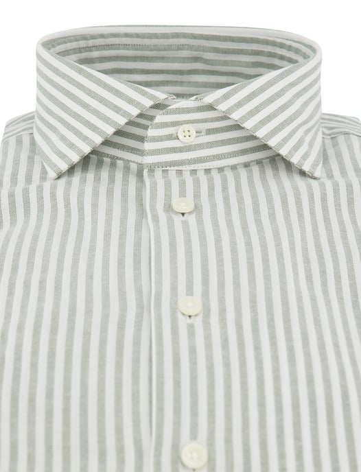 Michaelis overhemd groen gestreept slim fit - Image 3