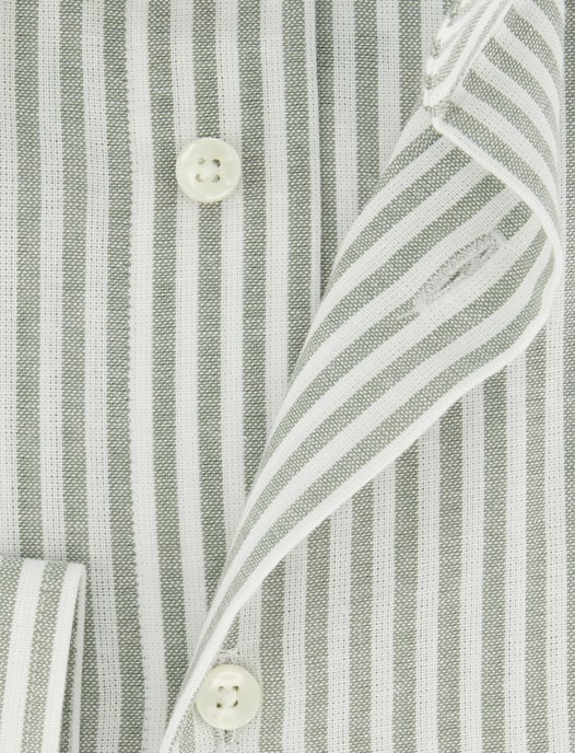 Michaelis overhemd groen gestreept slim fit - Image 4