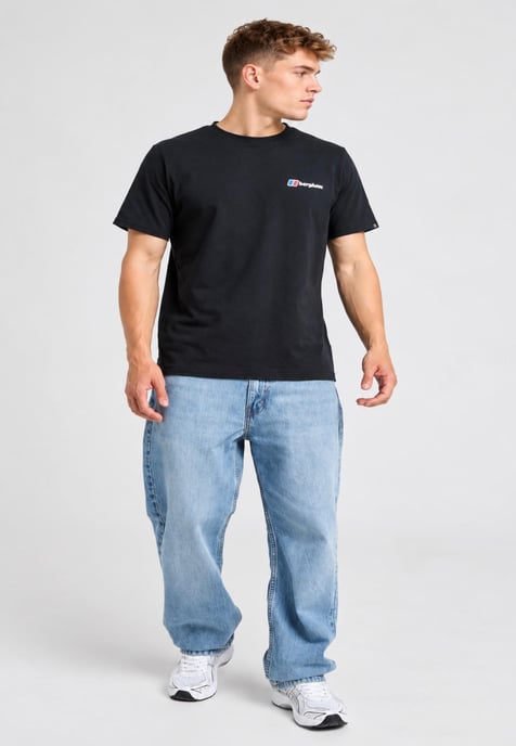 Berghaus Mens Route Finder Graphic Tee in Black - Image 2