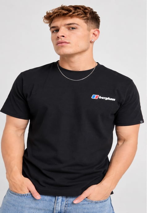 Berghaus Mens Route Finder Graphic Tee in Black - Image 5