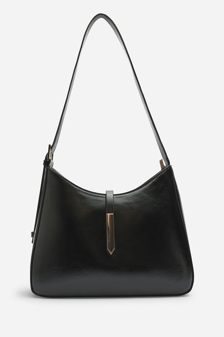 Where's That From Womens Grivya Leather Shoulder Bag With Trim Detail - Image 1