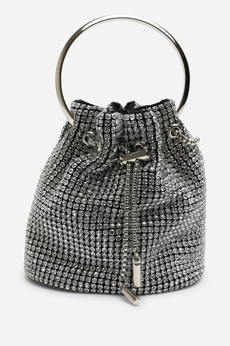 Where's That From Womens Melixa Embellished Diamante Bucket Bag With Bracelet Ring Handle - Image 2