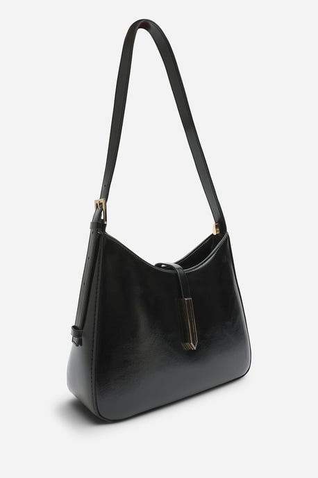 Where's That From Womens Grivya Leather Shoulder Bag With Trim Detail - Image 2