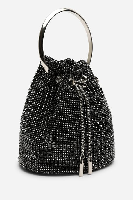 Where's That From Womens Melixa Embellished Diamante Bucket Bag With Bracelet Ring Handle - Image 3