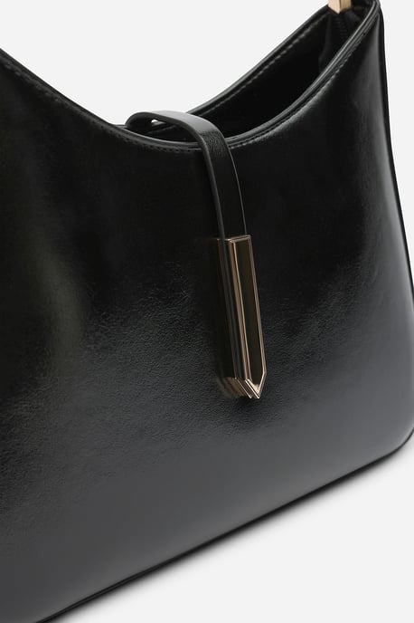 Where's That From Womens Grivya Leather Shoulder Bag With Trim Detail - Image 4