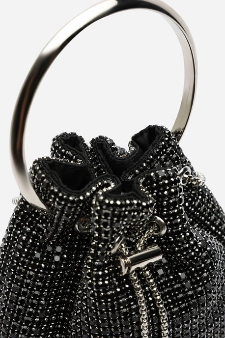 Where's That From Womens Melixa Embellished Diamante Bucket Bag With Bracelet Ring Handle - Image 5