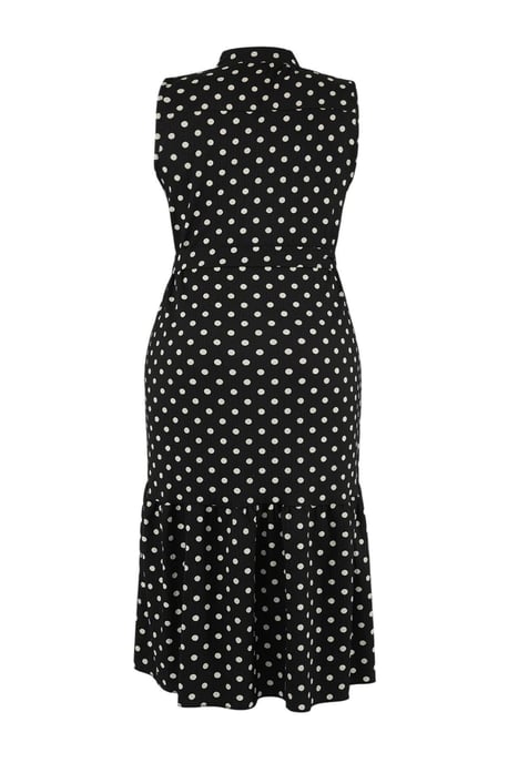 Trendyol Curve Dam Flerfärgad Geometriskt mönster Midi Ärmlös Casual A-linje Plus size Klänning - Image 2