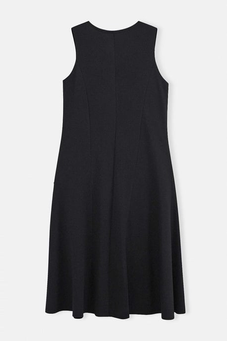 Trendyol Curve Dam Svart Enfärgad Midi Ärmlös Casual A-linje Plus size Klänning - Image 5