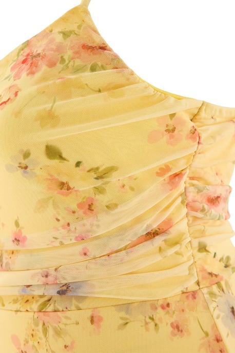 Trendyol Curve Dam Flerfärgad Blommig Midi Ärmlös Bodycon Plus size Klänning - Image 4